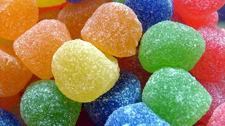 jellytots, food, sweets, sugar, candies, multi colored, food and drink, HD wallpaper