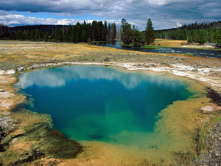 body of water, Yellowstone National Park, Morning Glory Pool, HD wallpaper
