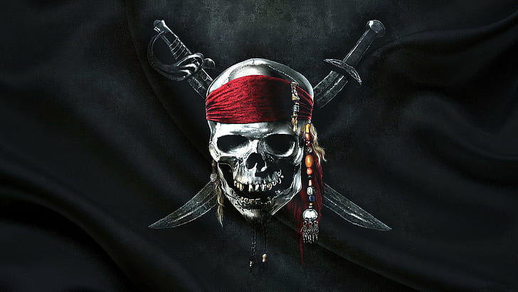 artwork, Flag, Jolly Roger, pirates