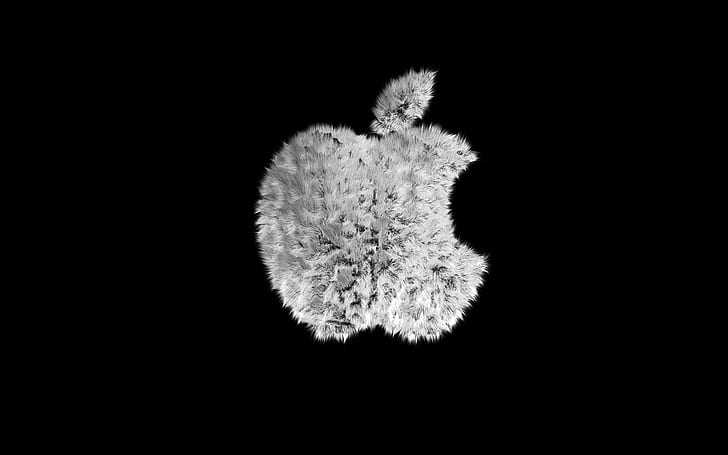Furry Apple logo, apple logo, computers, 1920x1200, macintosh