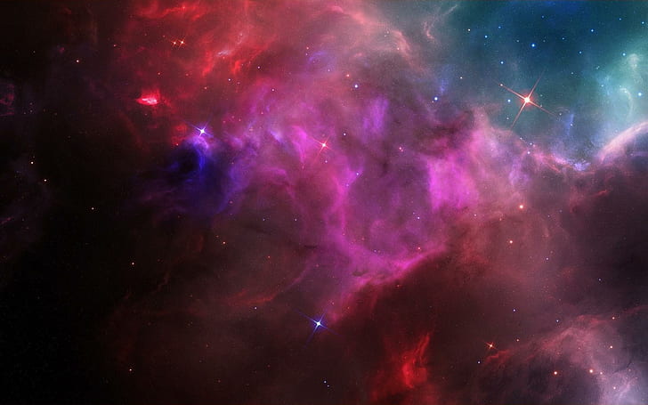 Outer Space Stars Galaxies Nebulae Free Download, cosmos illustration, HD wallpaper