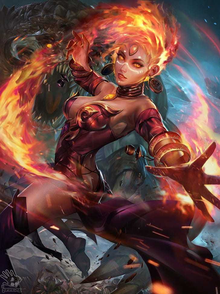 lina dota 2 video games lina dota 2, real people, motion, arts culture and entertainment, HD wallpaper
