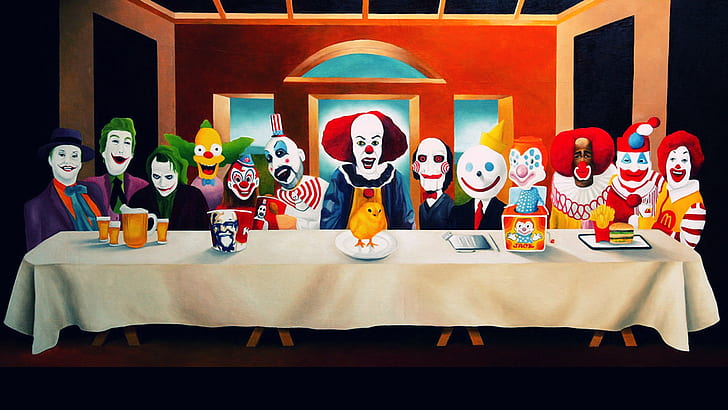 clown, Clowns, humor, Jack, Joker, KFC, Last, Mascot, Mcdonald, HD wallpaper