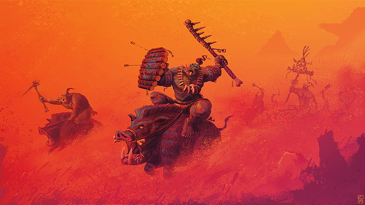 Total War: Warhammer II, Orc, Warhammer Fantasy, HD wallpaper