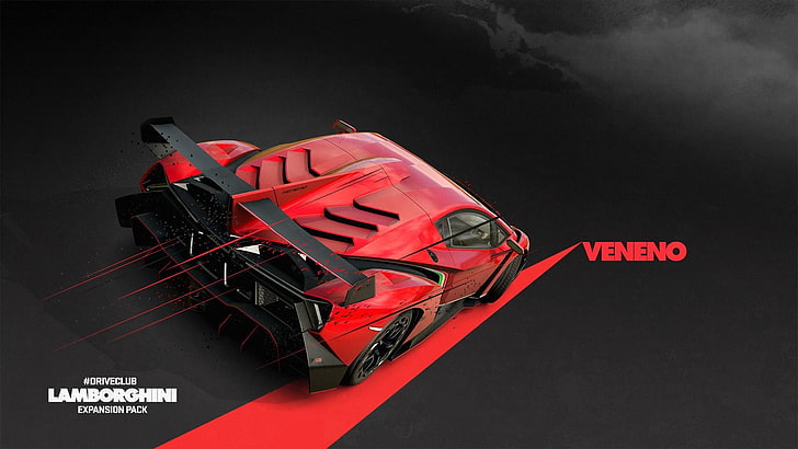 red and black Lamborghene car illustration, Lamborghini, Lamborghini Veneno, HD wallpaper