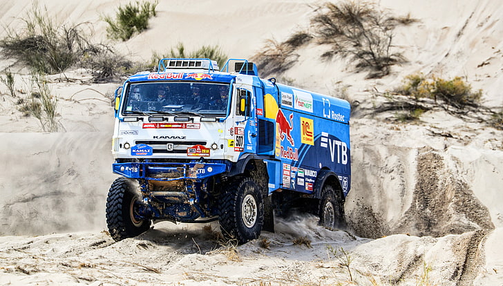 Sand, Truck, Master, Russia, Rally, Dakar, KAMAZ-master, 507, HD wallpaper