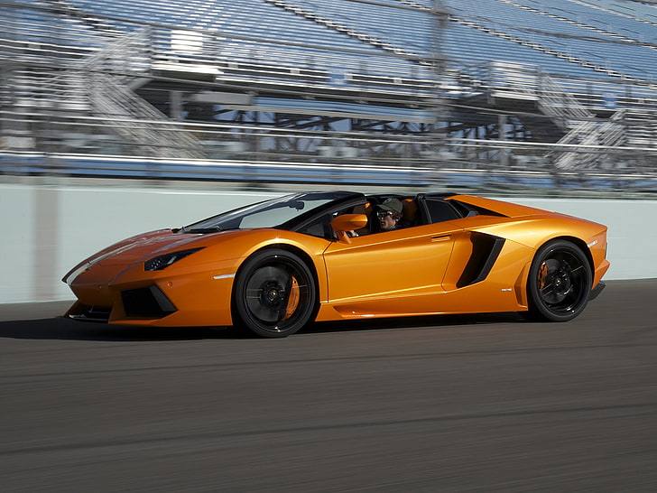 orange Lamborghini Gallardo coupe, aventador, supercar, roadster, HD wallpaper