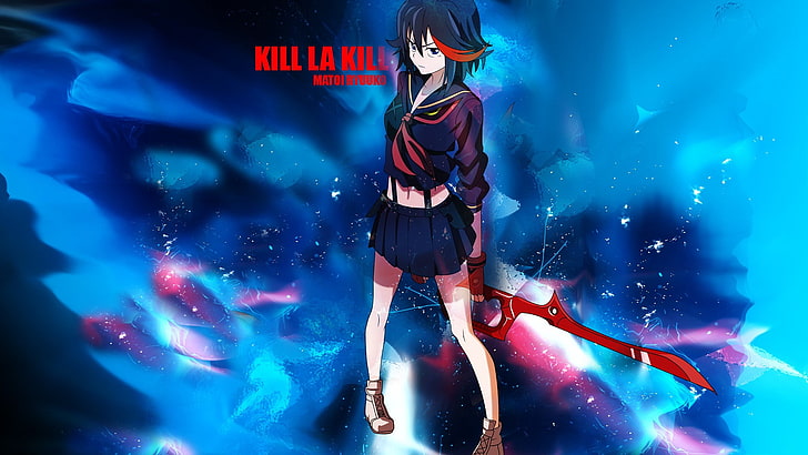 Kill la Kill, Matoi Ryuuko, full length, one person, illuminated