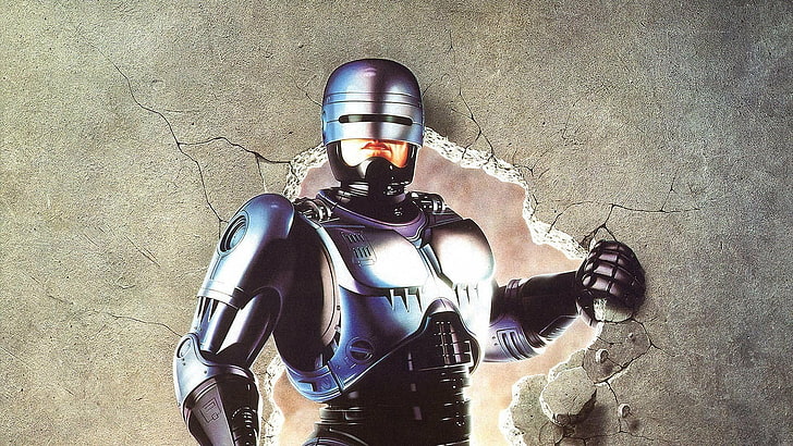 robocop 2, wall - building feature, technology, people, outdoors, HD wallpaper