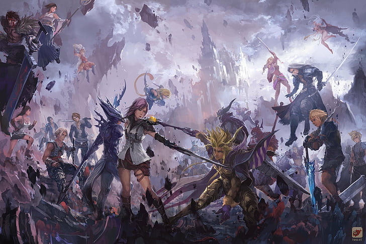 Final Fantasy, Dissidia 012: Final Fantasy, Bartz Klauser, Cloud Of Darkness, HD wallpaper