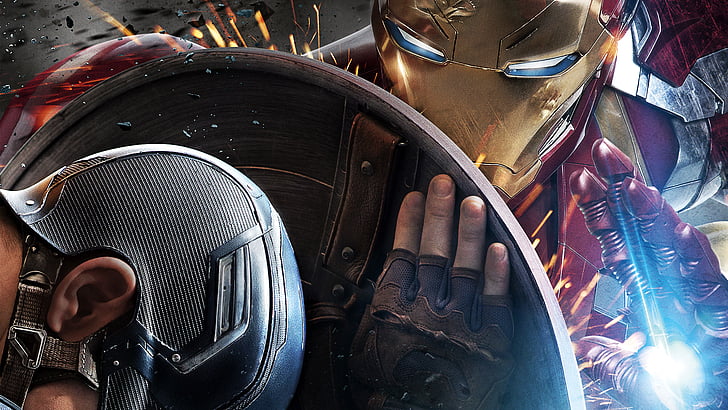 Captain America, Civil War, Iron Man, 5K, HD wallpaper