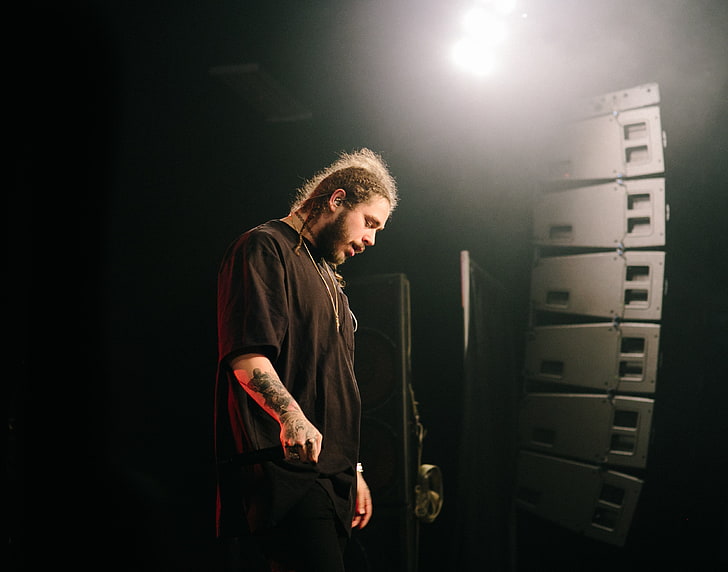 post malone, music, hd, 4k, one person, indoors, adult, standing, HD wallpaper