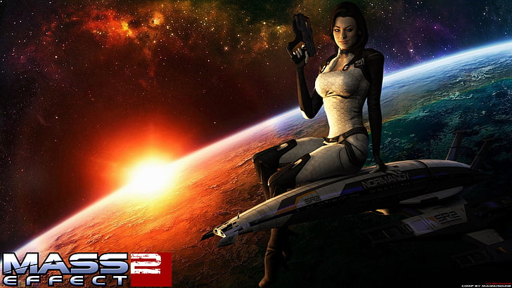 Mass Effect 2 concept art, space, ship, Normandy, bioware, Cerberus