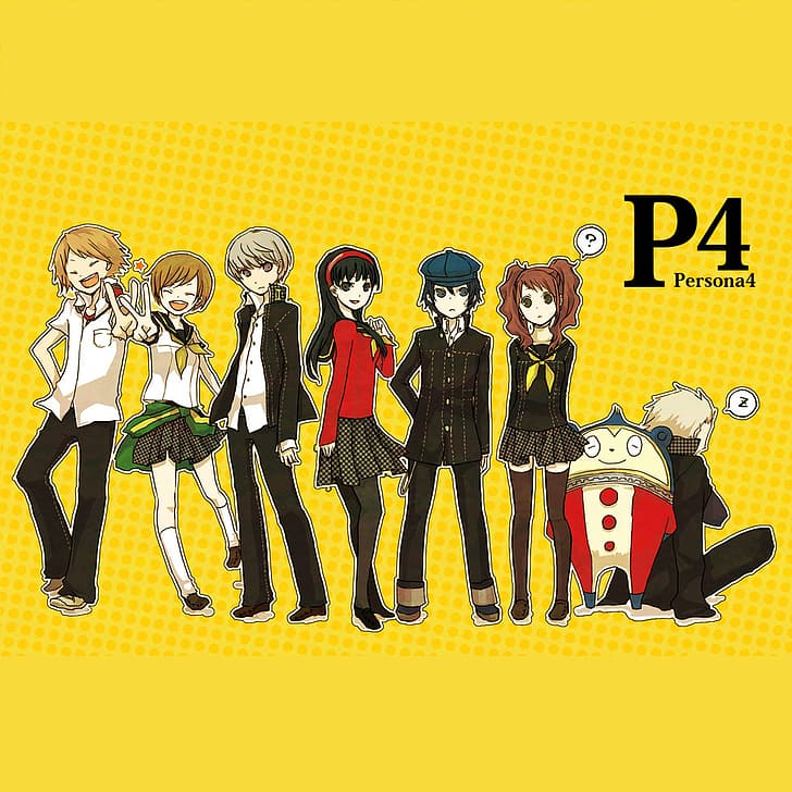 Persona 4 Golden, Hanamura Yosuke, Chie Satonaka, Yukiko Amagi, HD wallpaper