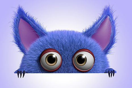 HD wallpaper: 3D Funny cute Monster, cartoon | Wallpaper Flare