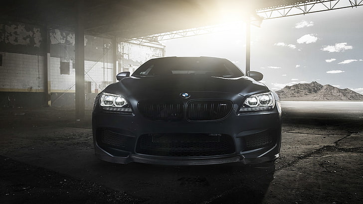 black BMW car, BMW M6, motor vehicle, mode of transportation, HD wallpaper