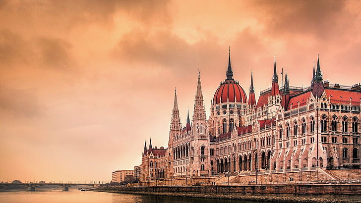 Monuments, Hungarian Parliament Building, Architecture, Budapest
