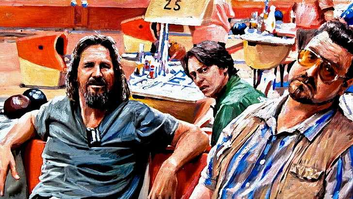 Movie, The Big Lebowski, Jeff Bridges, Painting, HD wallpaper