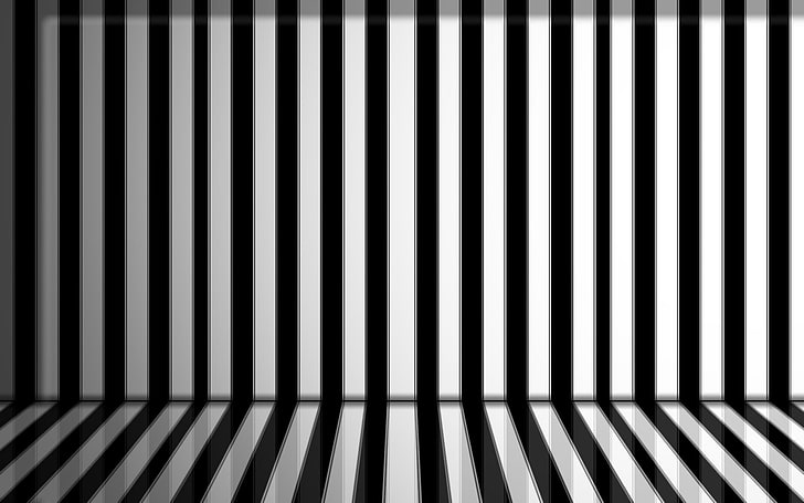 Black and White Stripe Wallpaper IN2803