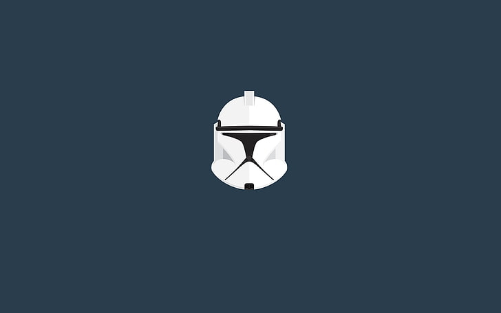 Star Wars, clone trooper, minimalism, helmet, lighting equipment, HD wallpaper