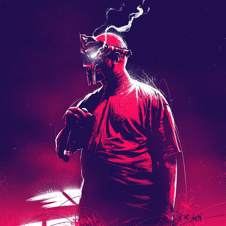 Authentic Digital Art - Rappers and Cats: MF Doom