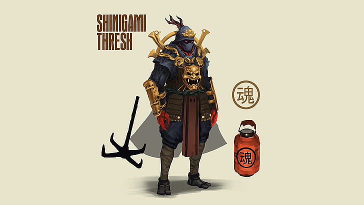 League of Legends Shinigami Thresh HD, shinigami thresh action figure, HD wallpaper