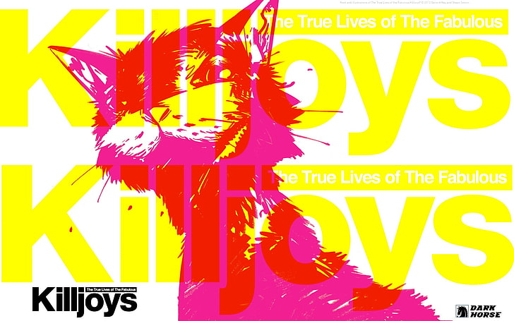 yellow and red Killjoys illustration, The True Lives of The Fabulous Killjoys