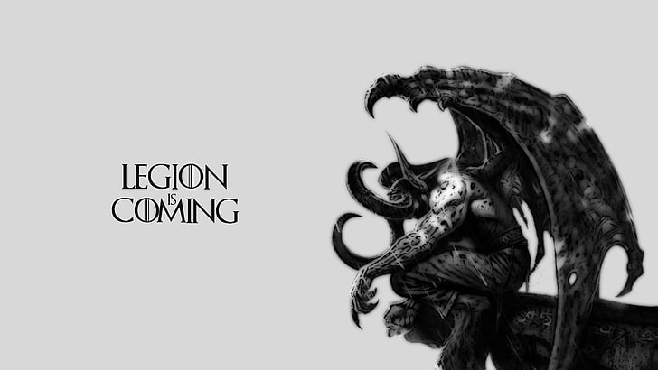 devil illustration,  World of Warcraft, Illidan, Legion, demon