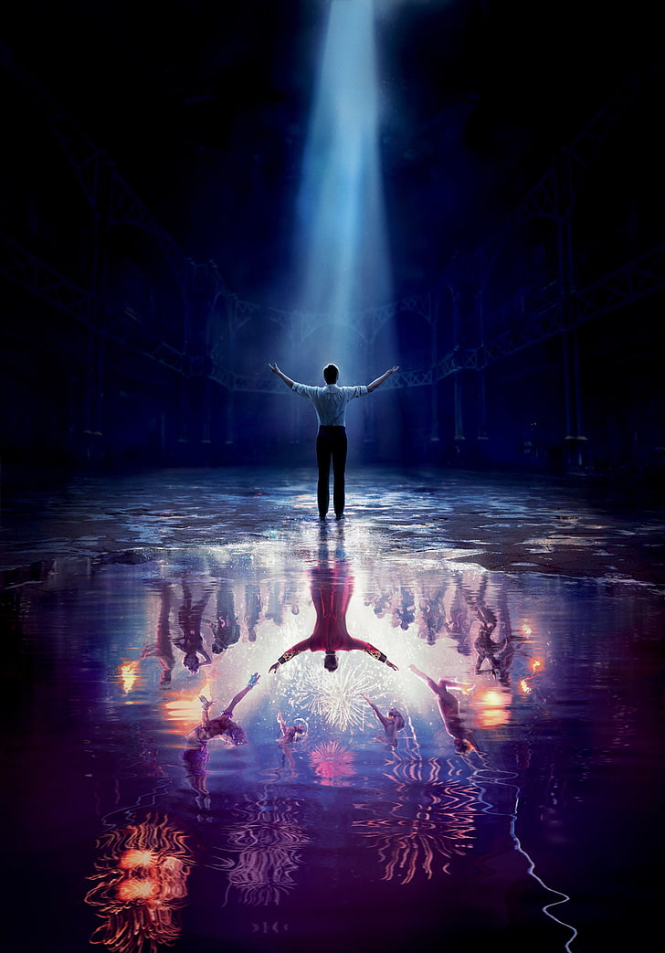 the greatest showman best computer, one person, illuminated, HD wallpaper