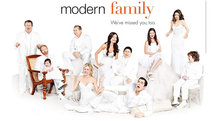 Modern Family illustration, TV, group of people, women, young adult, HD wallpaper