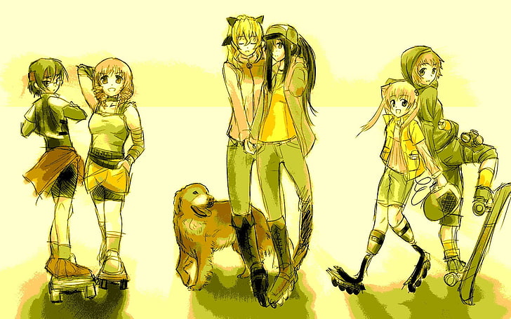 Katawa Shoujo, anime girls, Rin Tezuka, Ibarazaki Emi, Shizune Hakamichi, HD wallpaper