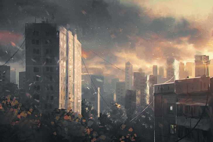 game application wallpaper, artwork, futuristic, apocalyptic, HD wallpaper