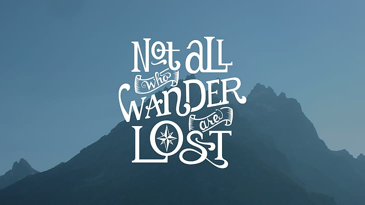 HD wallpaper: blue, quote, simple background, mountains, J. R. R. Tolkien |  Wallpaper Flare