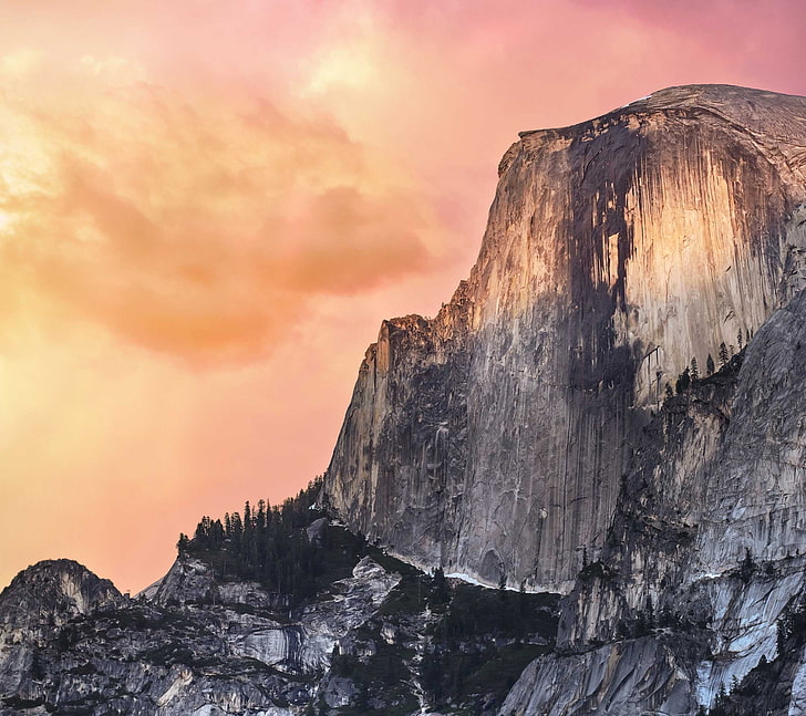 nature, landscape, mountains, sky, sunset, Yosemite National Park