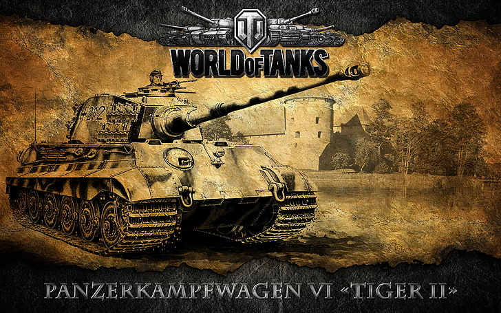 World of Tanks wallpaper, WoT, German, heavy tank, Tiger 2, King Tiger HD wallpaper