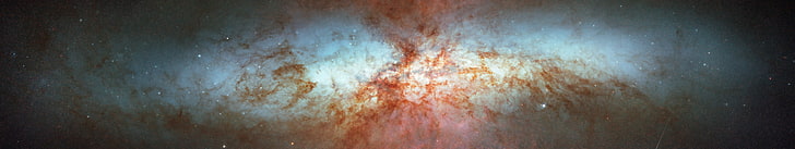 Messier 82, space, stars, suns, nebula, Hubble Deep Field, ESA