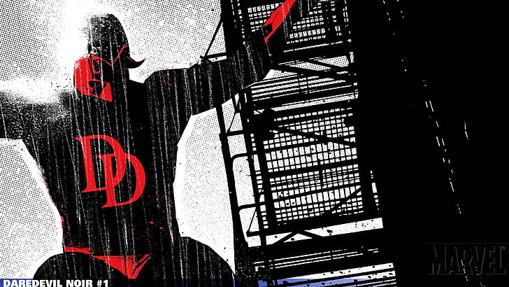 Daredevil Noir wallpaper, comics, architecture, day, built structure, HD wallpaper