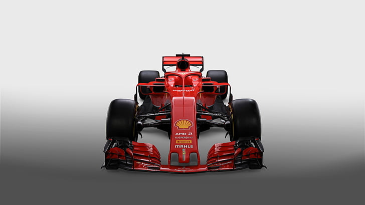 red F1 car, Ferrari SF71H, F1 2018, Formula One, F1 cars, 4K, HD wallpaper