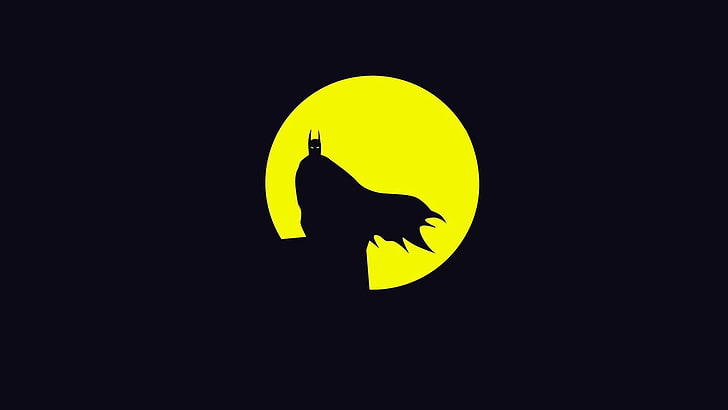 HD wallpaper: black and yellow Batman illustration, DC Comics, copy space,  black color | Wallpaper Flare