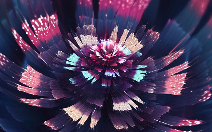 fractal, fractal flowers, digital art, artwork, abstract, 3D fractal, HD wallpaper