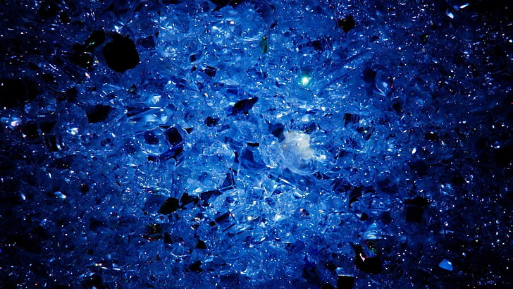 Earth, Mineral, Abstract, Blue, Crystal, HD wallpaper
