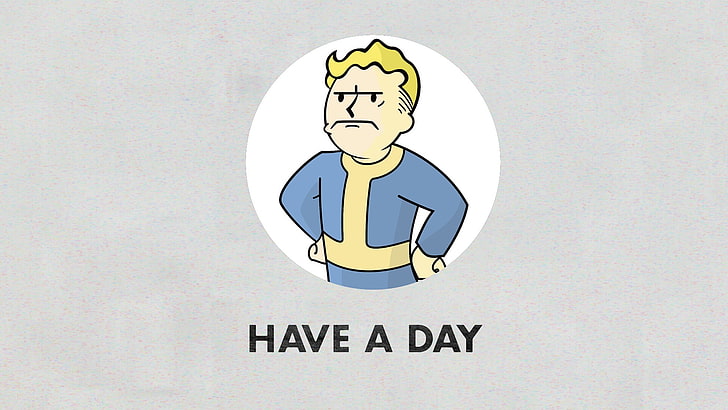 Have A Day illustration, Fallout, communication, representation, HD wallpaper