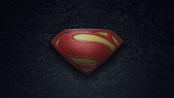 Superman, Logo, Dark Background, HD wallpaper