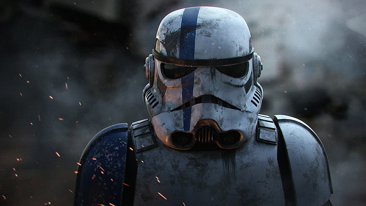 Star Wars Clowntrooper, stormtrooper, realistic, helmet, focus on foreground, HD wallpaper