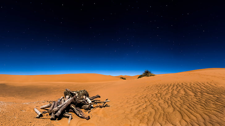 8K, Blue sky, Sahara desert, 4K