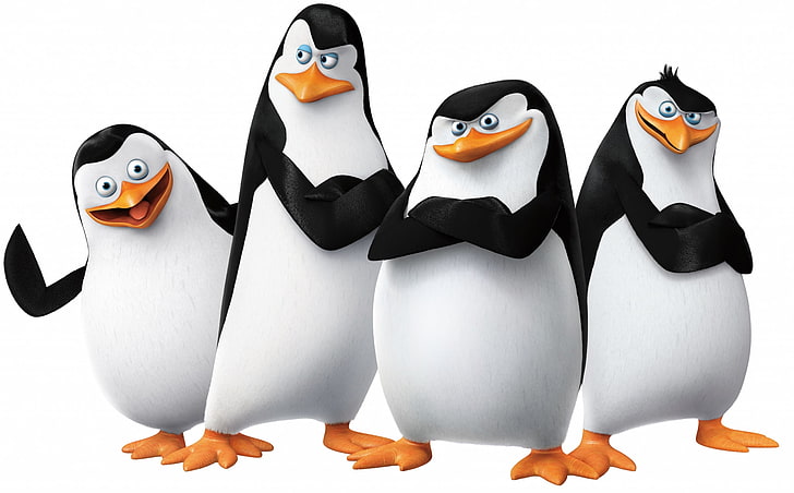penguin desktop backgrounds, representation, white background, HD wallpaper