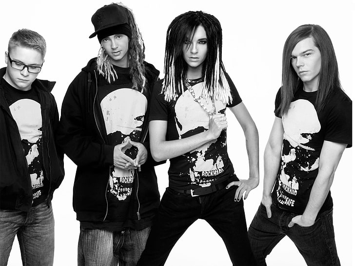 men's black and white crew-neck shirt, rock, alternative, pop rock, HD wallpaper