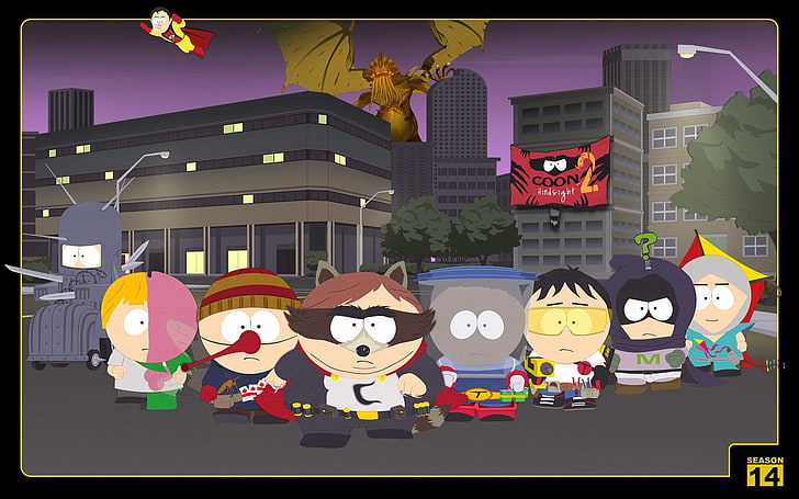 assorted animated illustration, South Park, The Coon, Eric Cartman, HD wallpaper