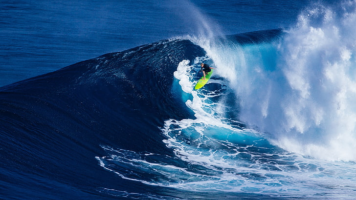 Surfing Ocean Waves 4K, sport, water, sea, motion, aquatic sport