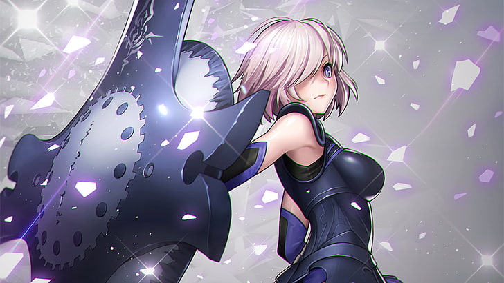 female anime character illustration, fantasy art, Shielder (Fate/Grand Order), HD wallpaper
